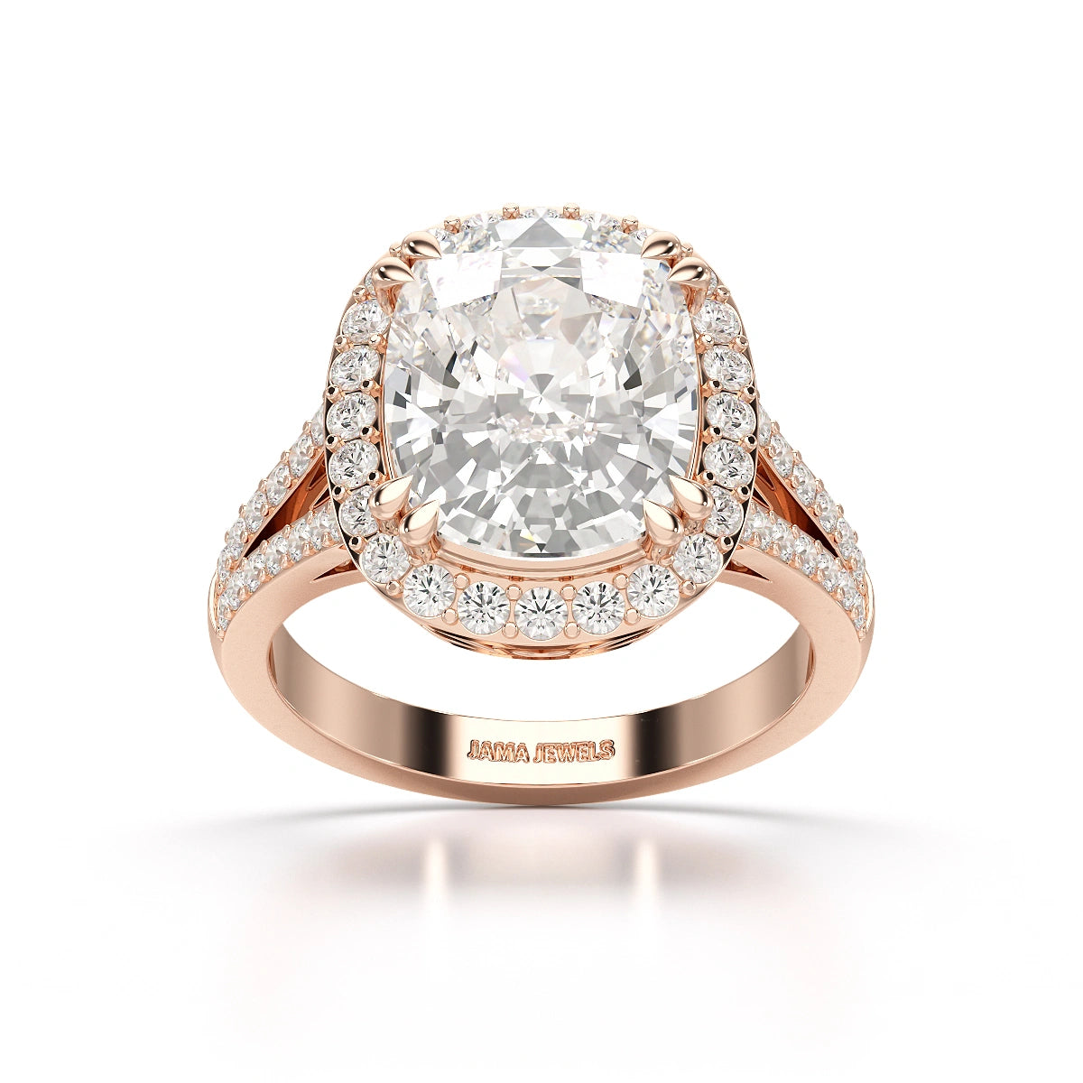 9.77 CT Cushion Cut Halo Lab Diamond Ring