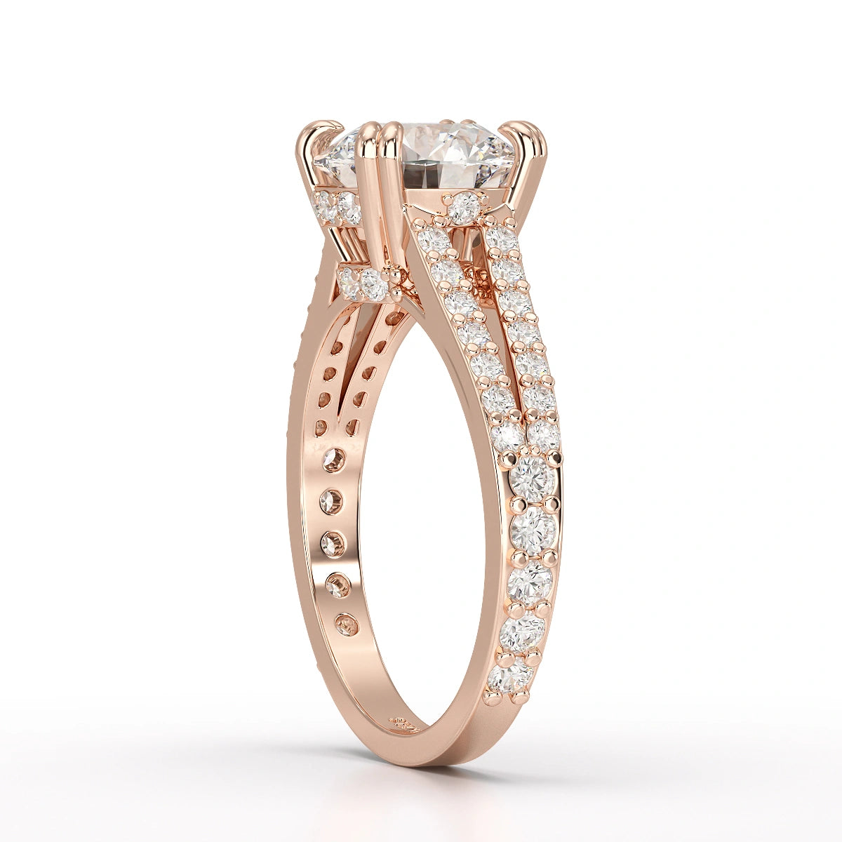 2.65 CT Round Cut Hidden Halo Lab Diamond Ring