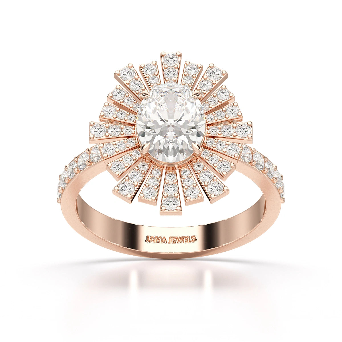 1.93 CT Oval Cut Halo Lab Diamond Ring