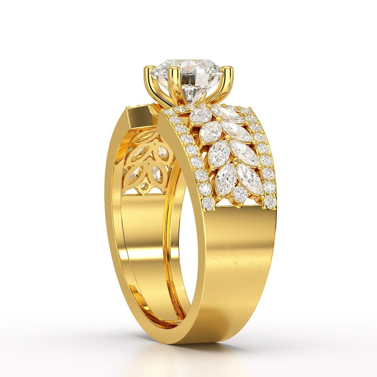 1.8 Classic Round Cut Lab Diamond Ring