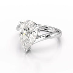 3 CT Pear Cut Solitaire Lab Diamond Ring