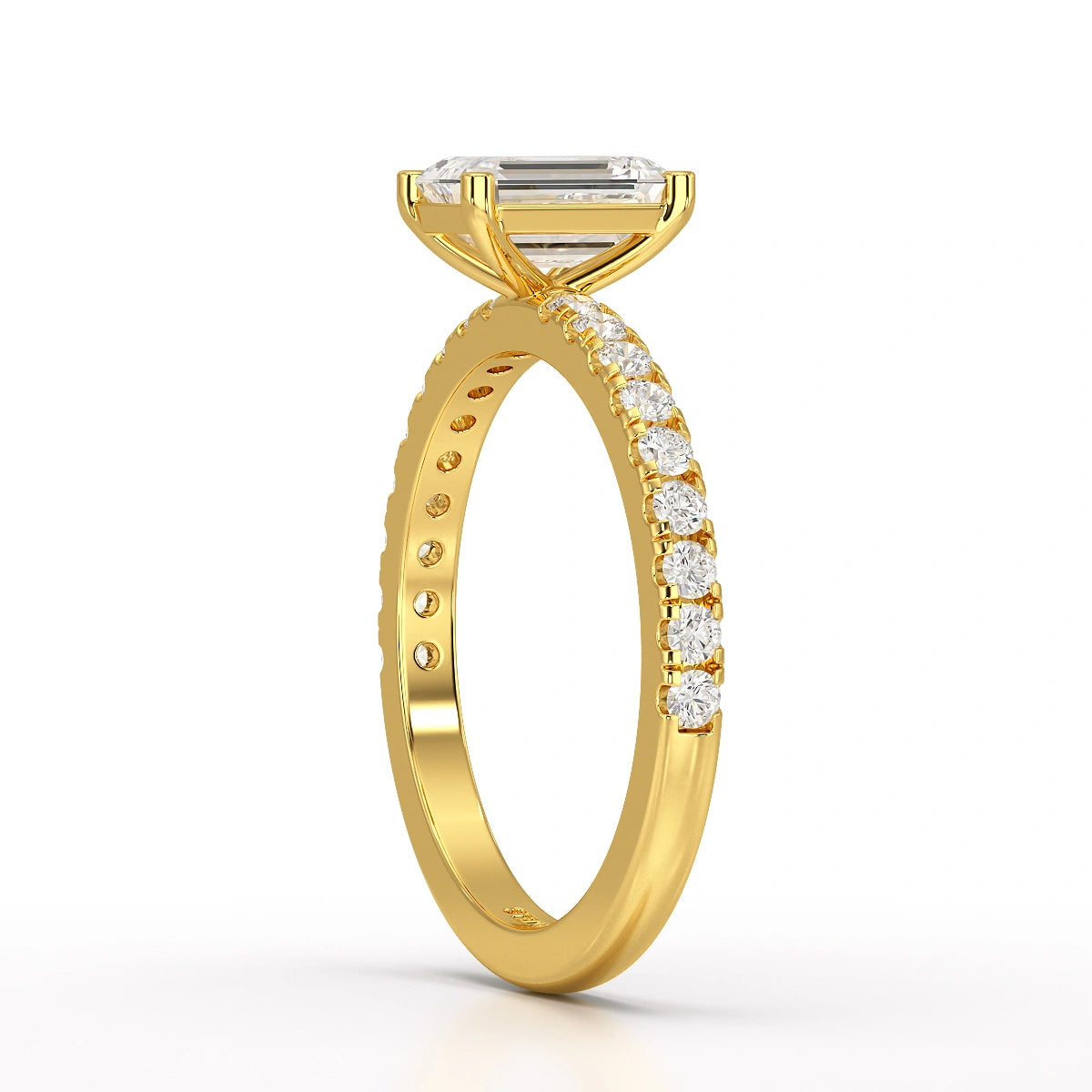 1 CT Classic Emerald Cut Lab Diamond Ring