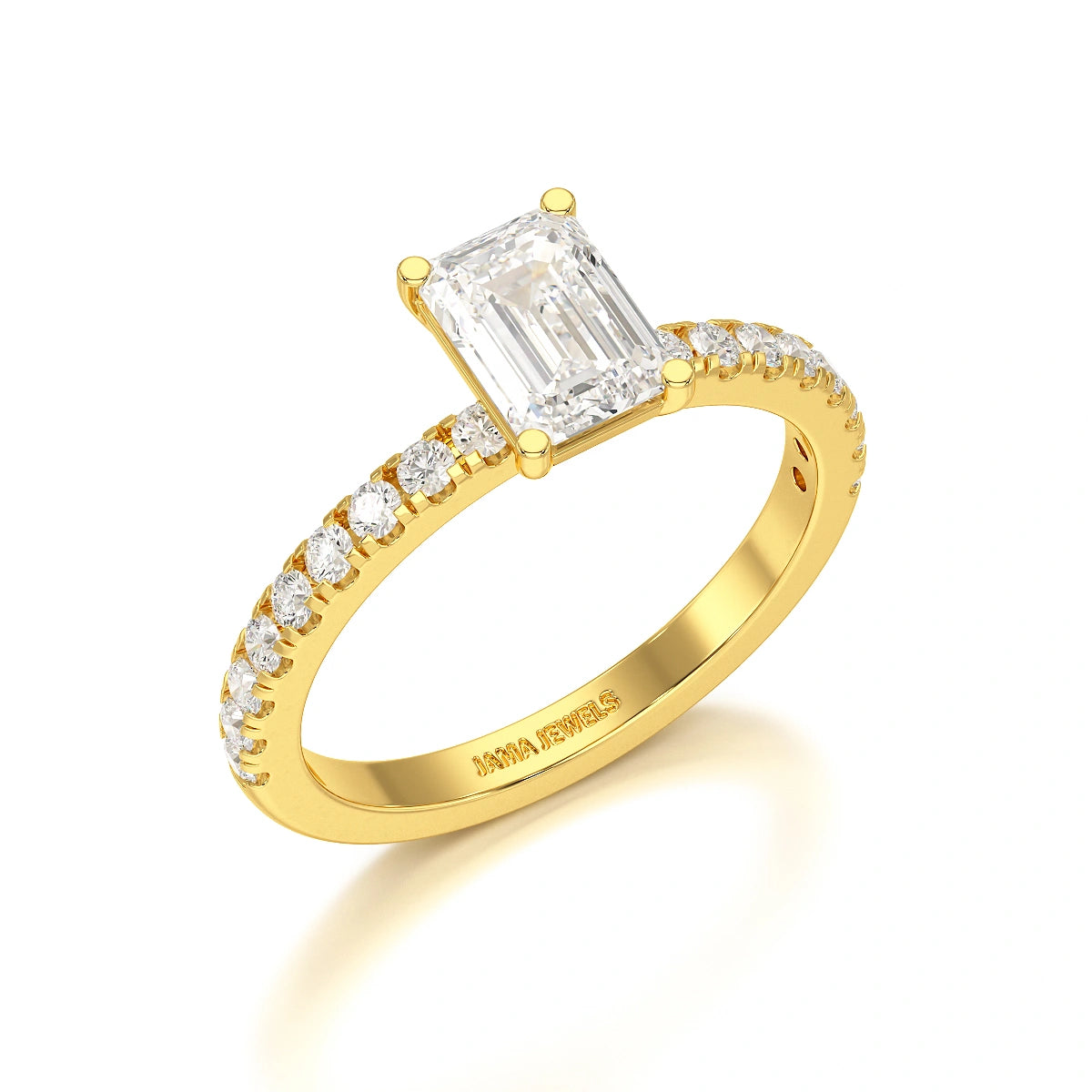 1 CT Classic Emerald Cut Lab Diamond Ring