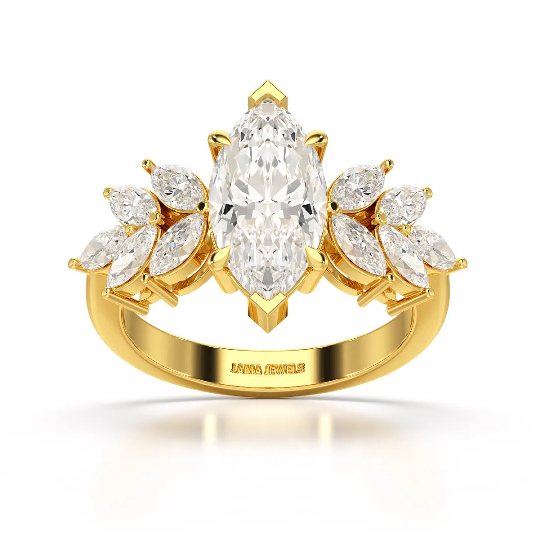 3.7 CT Marquis Cut Lab Diamond Ring