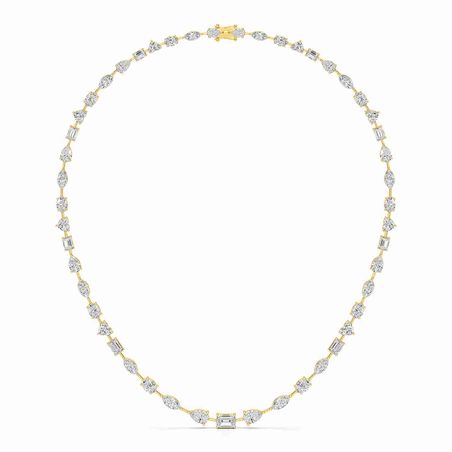 26.26 CT Lab Diamond Emerald Necklace