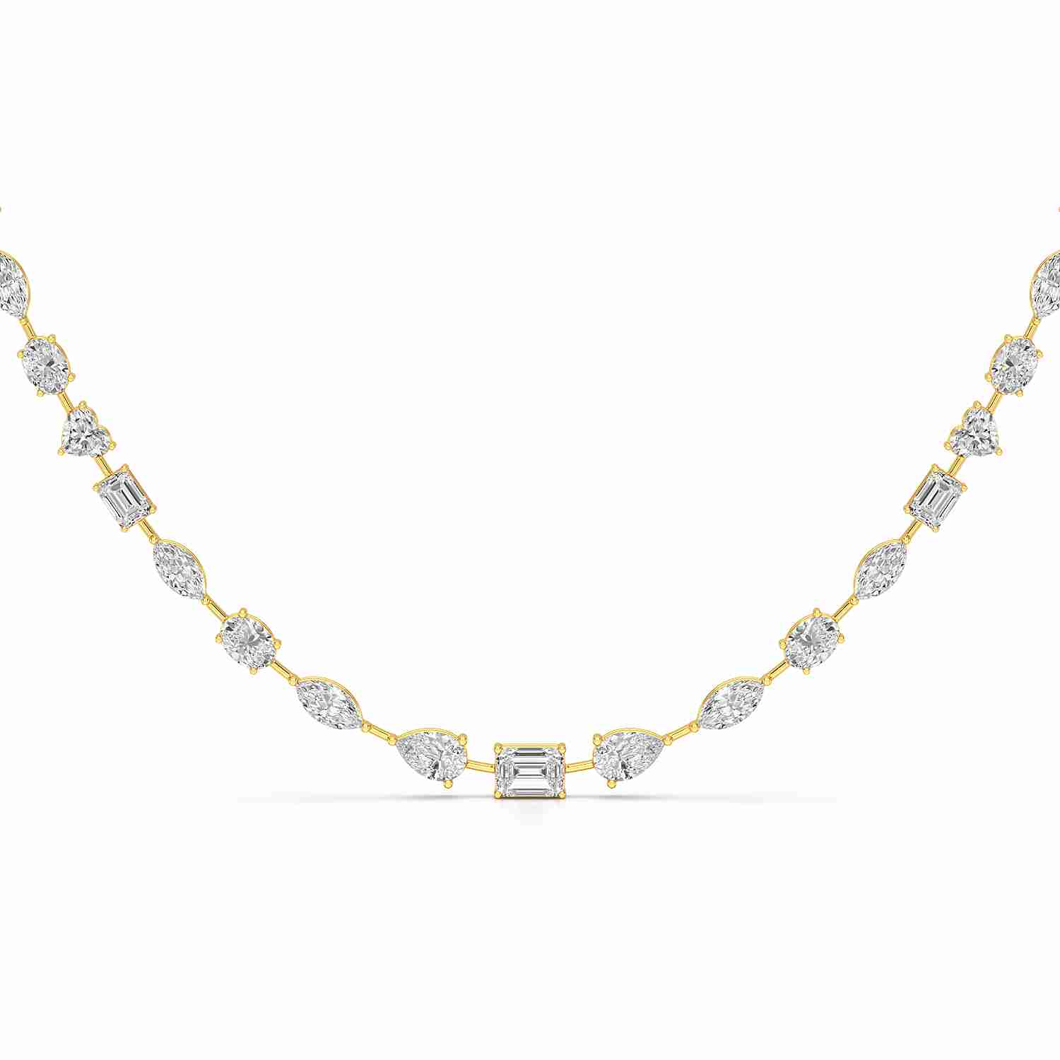 26.26 CT Lab Diamond Emerald Necklace