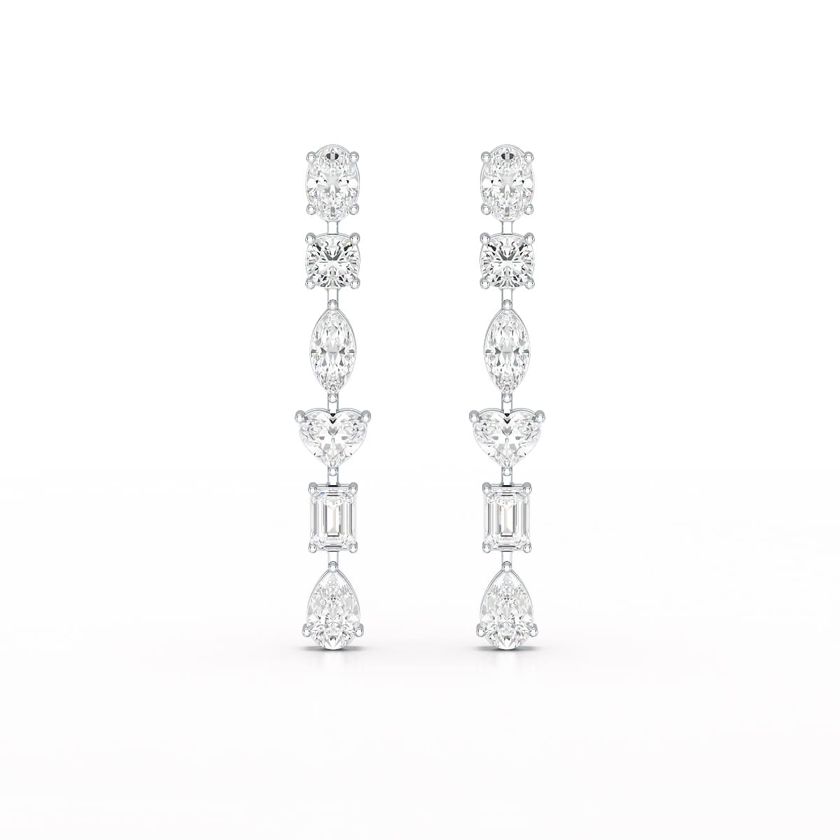 7.99 CT Lab Diamond Dangle Drop Earring