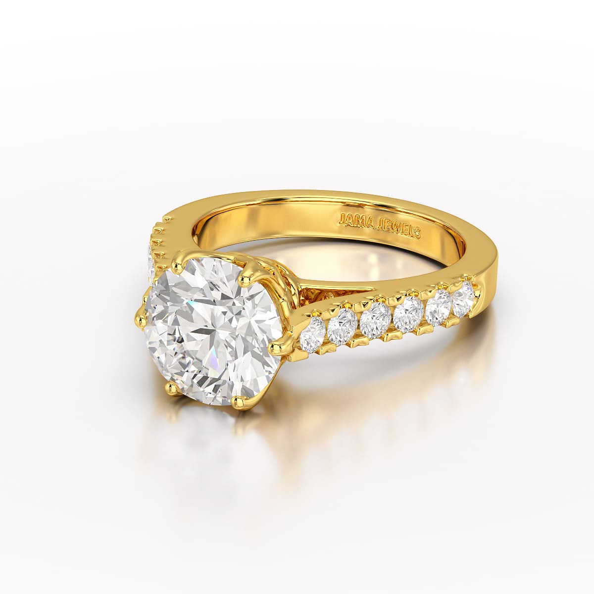 3.62 Carat Lab Diamond Engagement Ring - Jama Jewels 