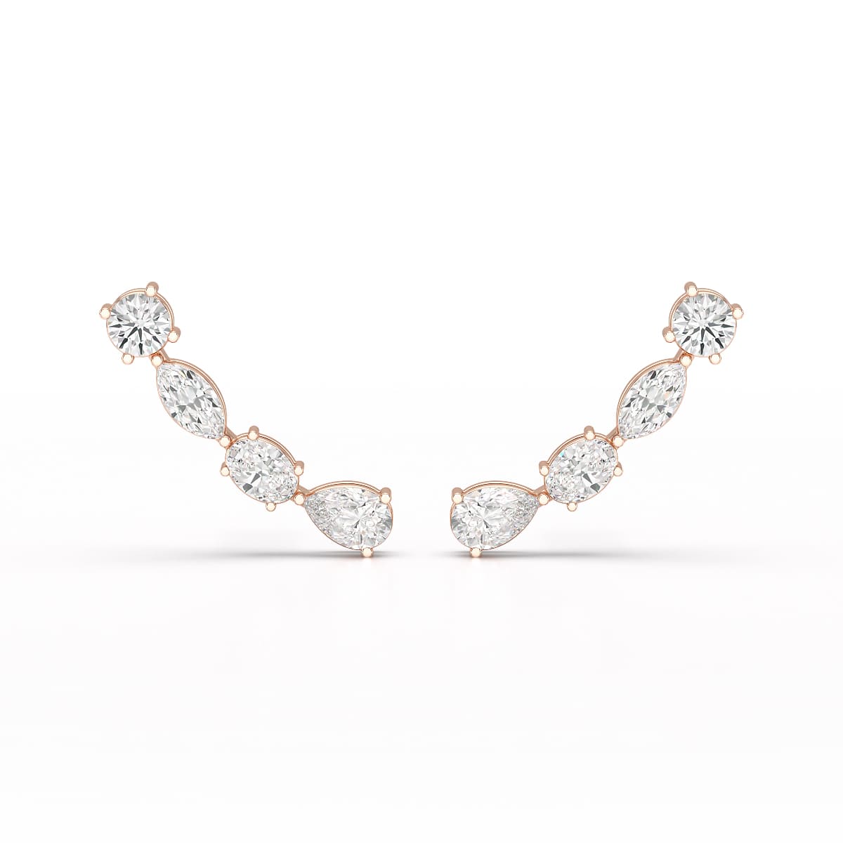 0.39 CT Lab Diamond Multi shape Earring