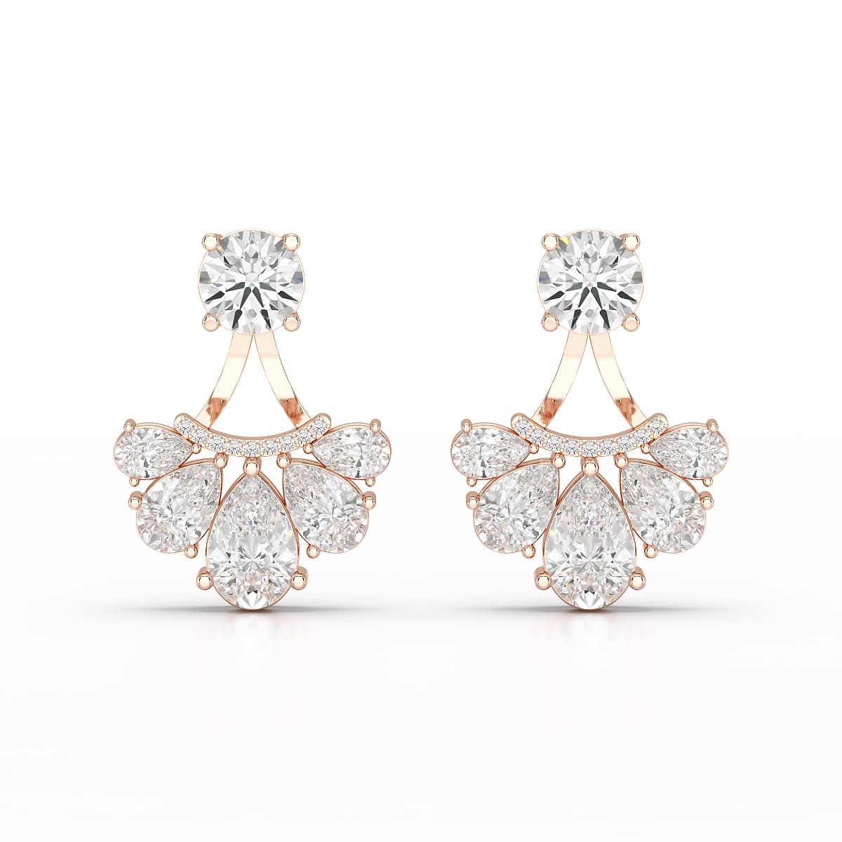 4.6 CT Lab Diamond Pear Cut Drop Earring