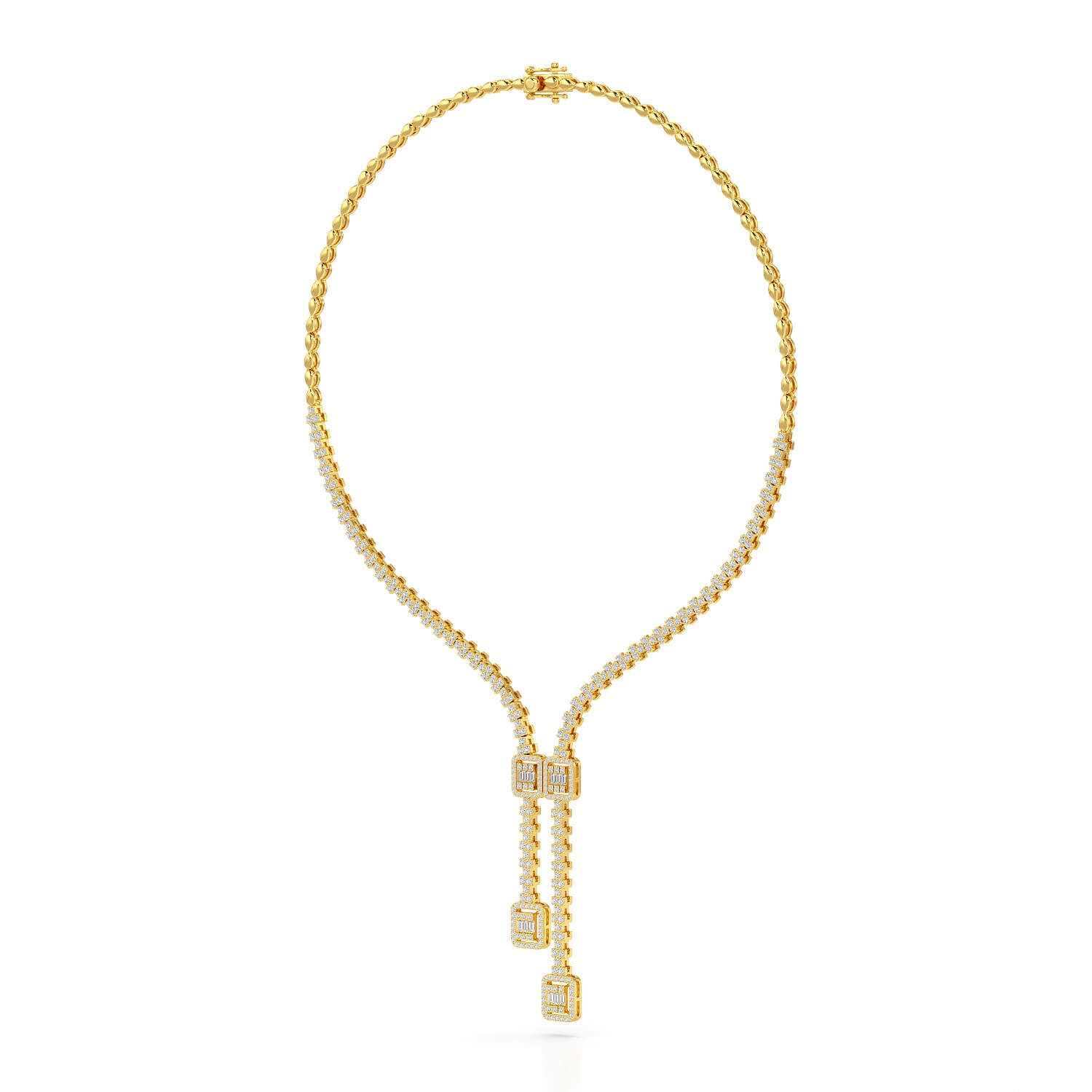 3.27 CT Lab Created Diamond Wedding Necklace