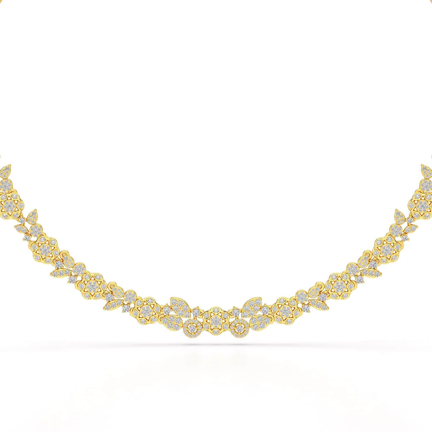 4.1 Carat Lab Diamond Petal Necklace