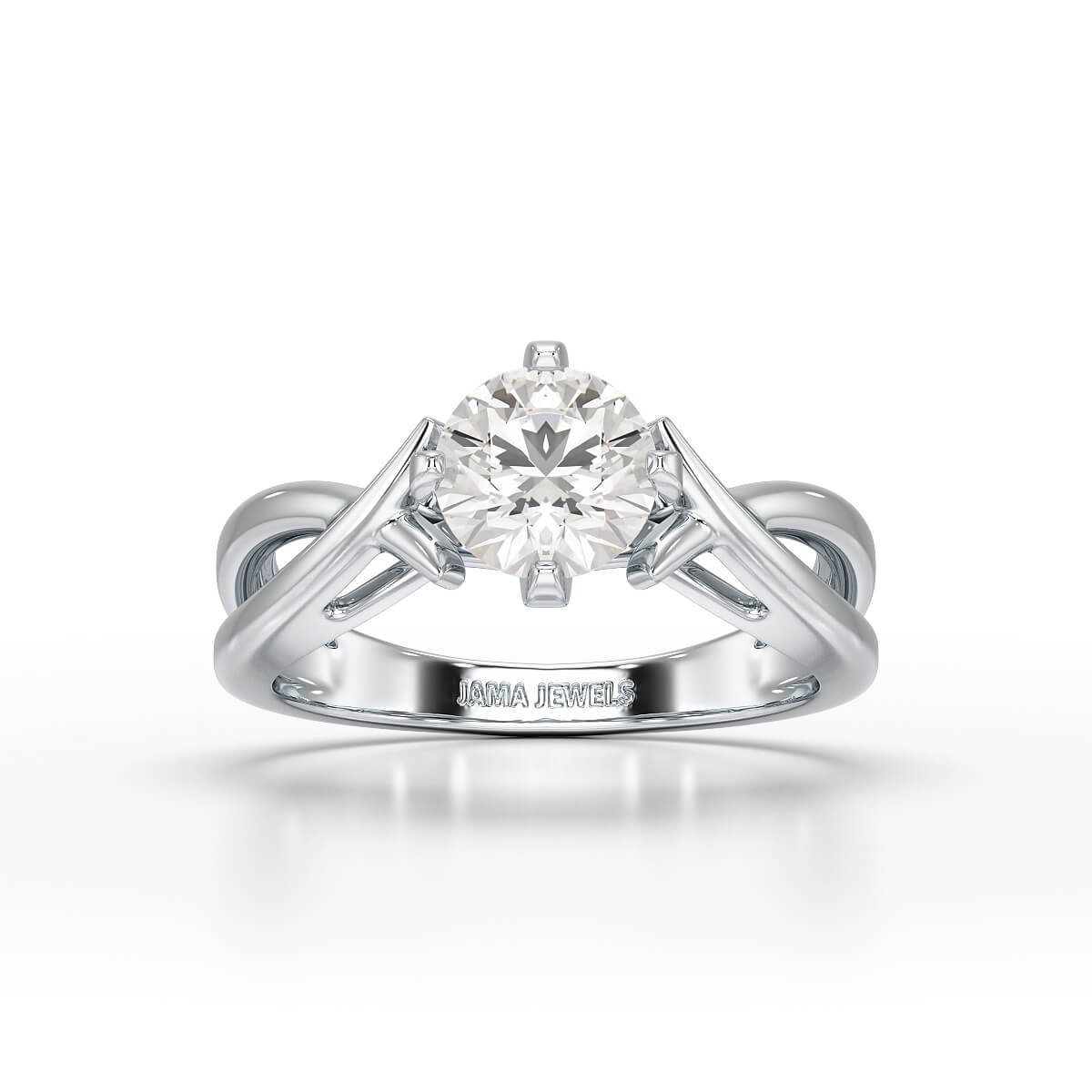 1 CT Solitaire Lab Diamond Engagement Ring - Jama Jewels 