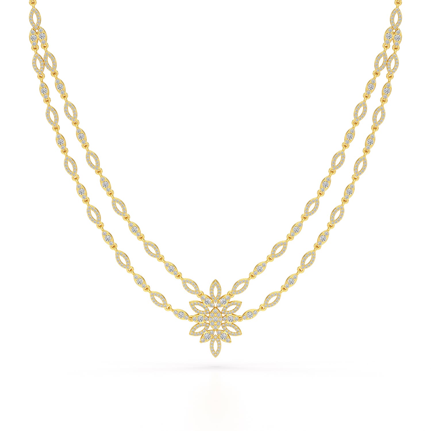 Layered Lab Grown Diamond 3.74 CT Necklace