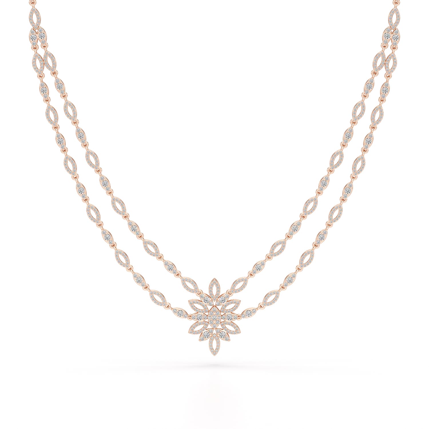 Layered Lab Grown Diamond 3.74 CT Necklace