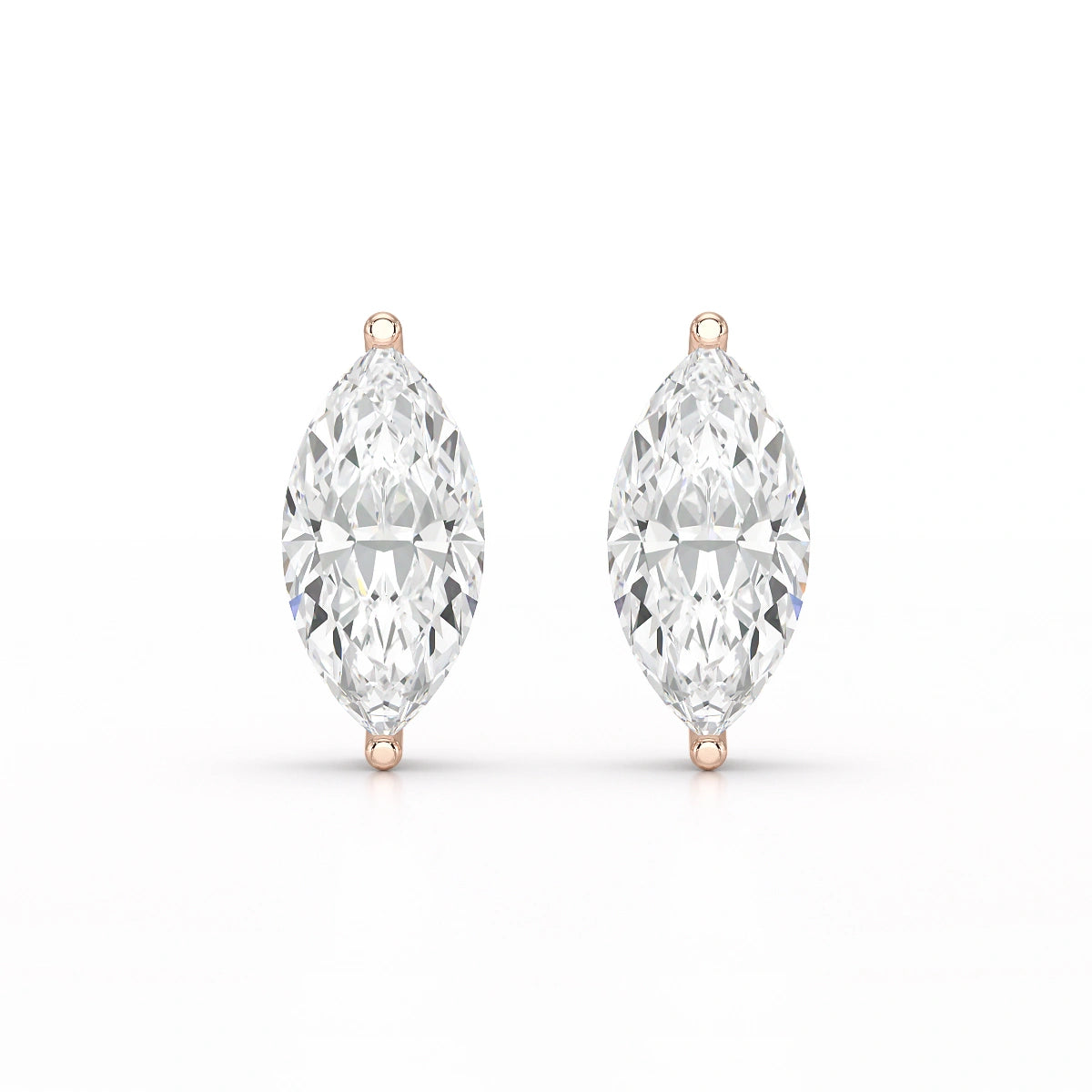 1 CT Marquise Stud Lab Diamond Earrings