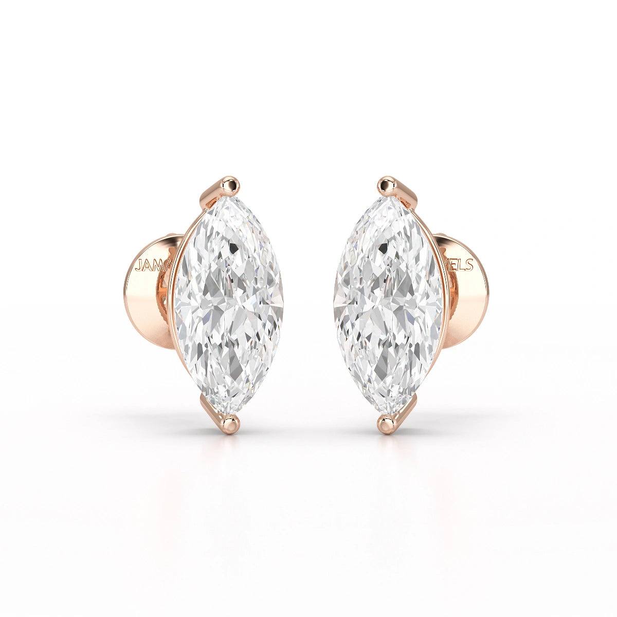 1 CT Marquise Stud Lab Diamond Earrings