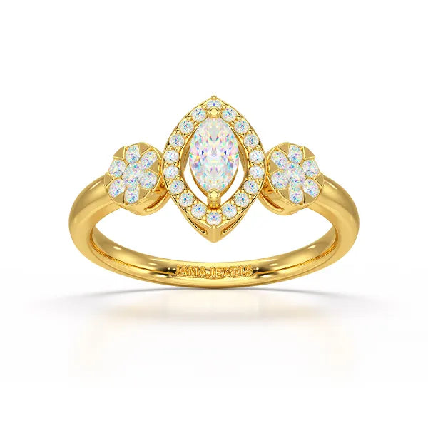 Marquise Cut 0.5 CT Lab Grown Diamond Ring