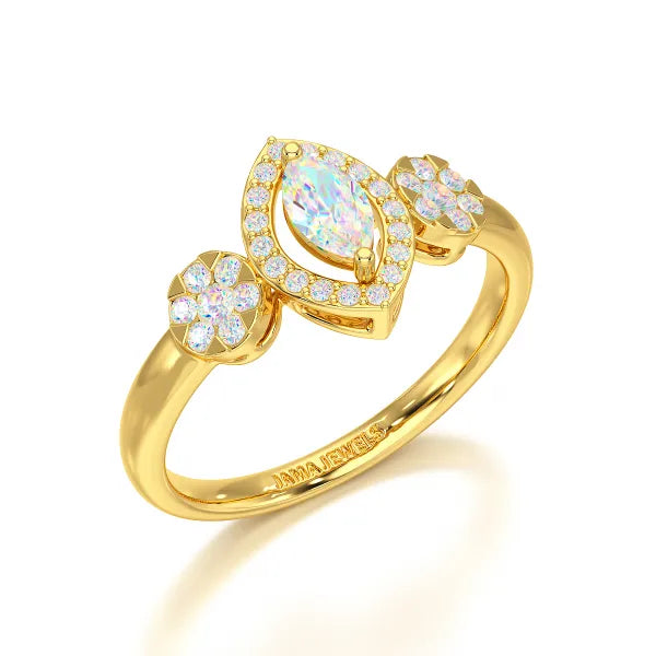 Marquise Cut 0.5 CT Lab Grown Diamond Ring