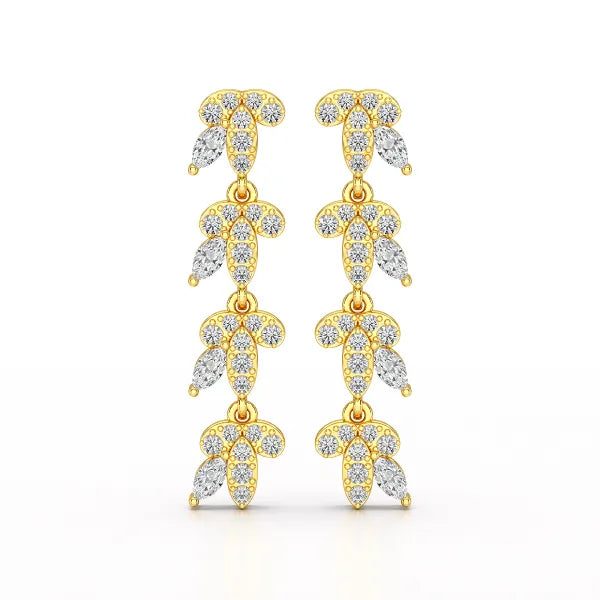 Marquise Cut 0.7 CT Lab Diamond Dangle Earring