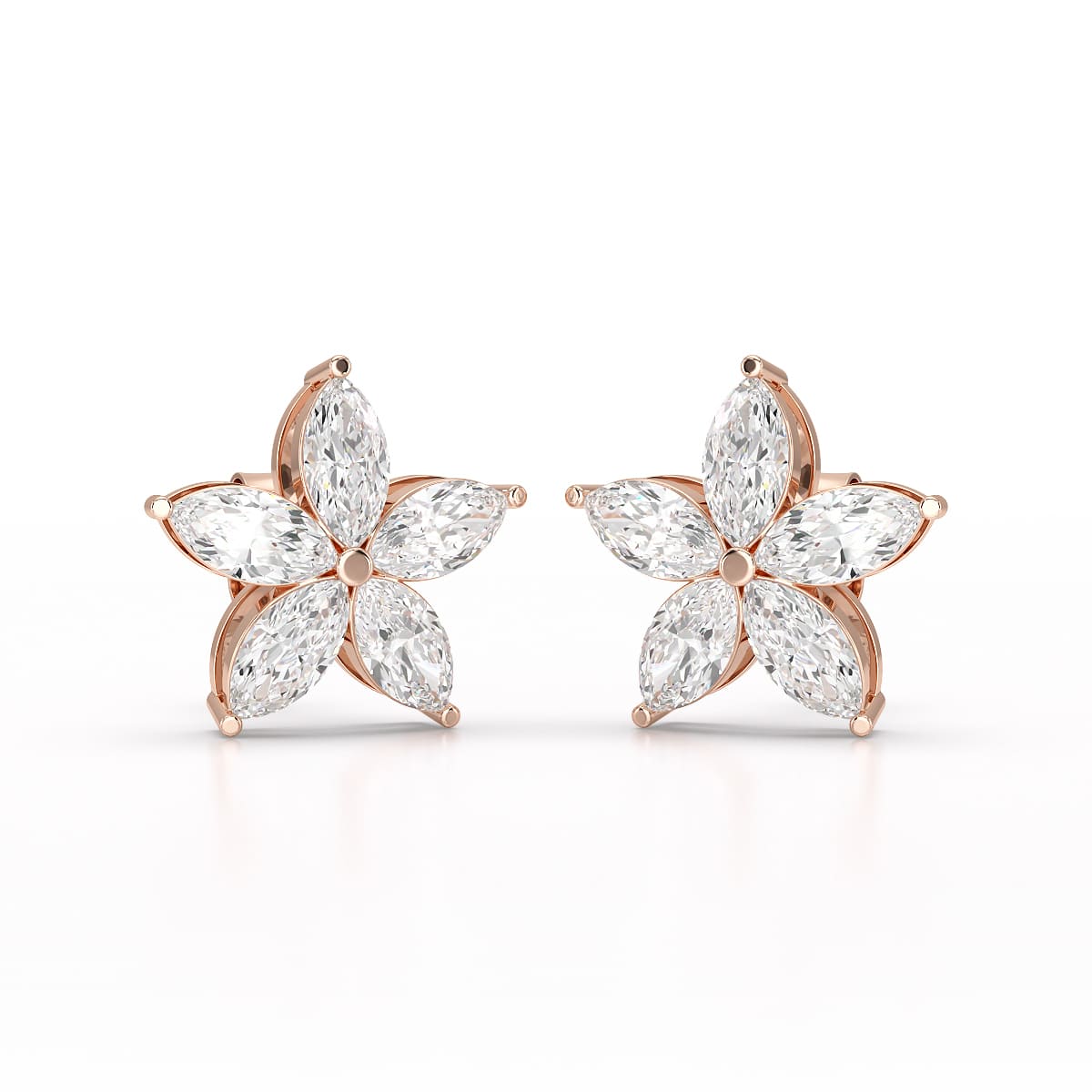 3 CT Marquise Cut Lab Diamond Stud Earrings