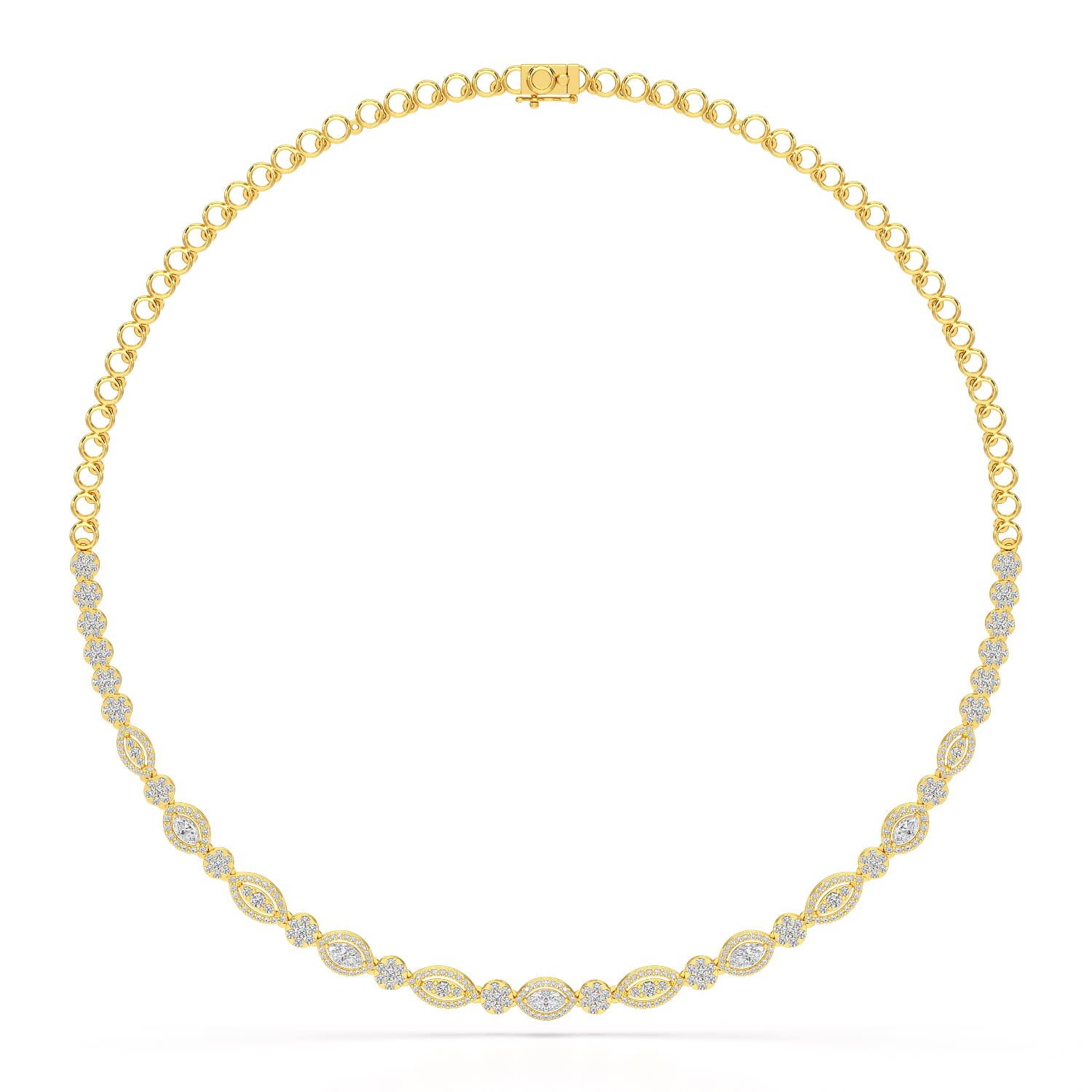 4.53 CT Marquise Cut Lab Diamond Necklace