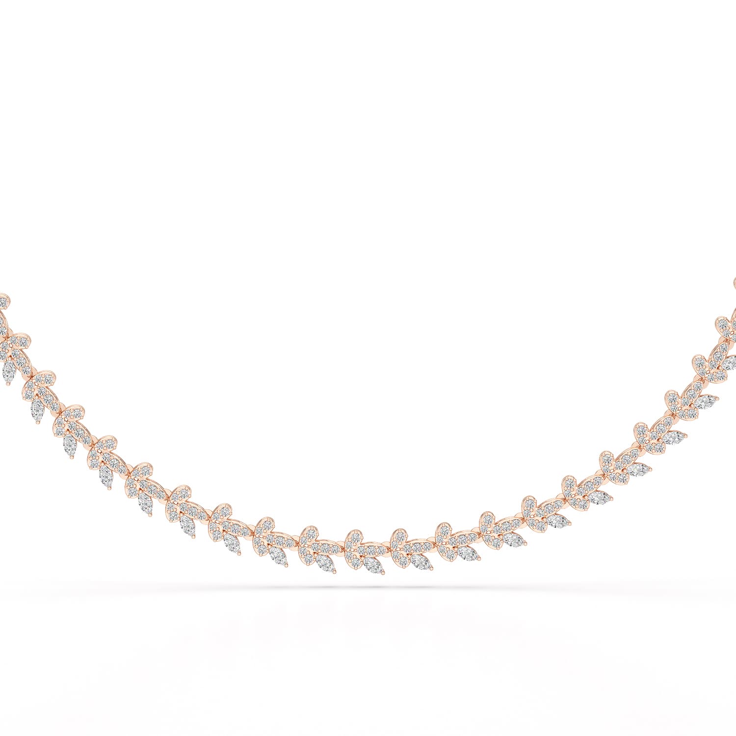 5.14 CT Marquise Shape Lab Grown Diamond Necklace