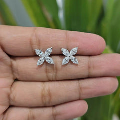 1.70 CT Lab Diamond Petal Stud Earring (Ready for Delivery)