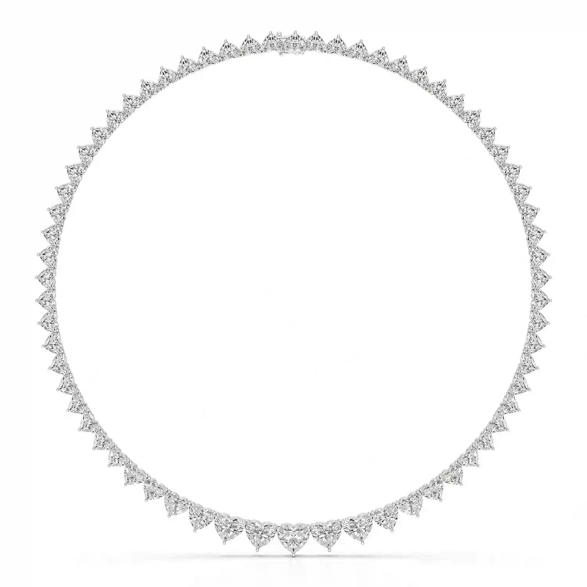 42.12 CT Lab Diamond Heart Cut Necklace