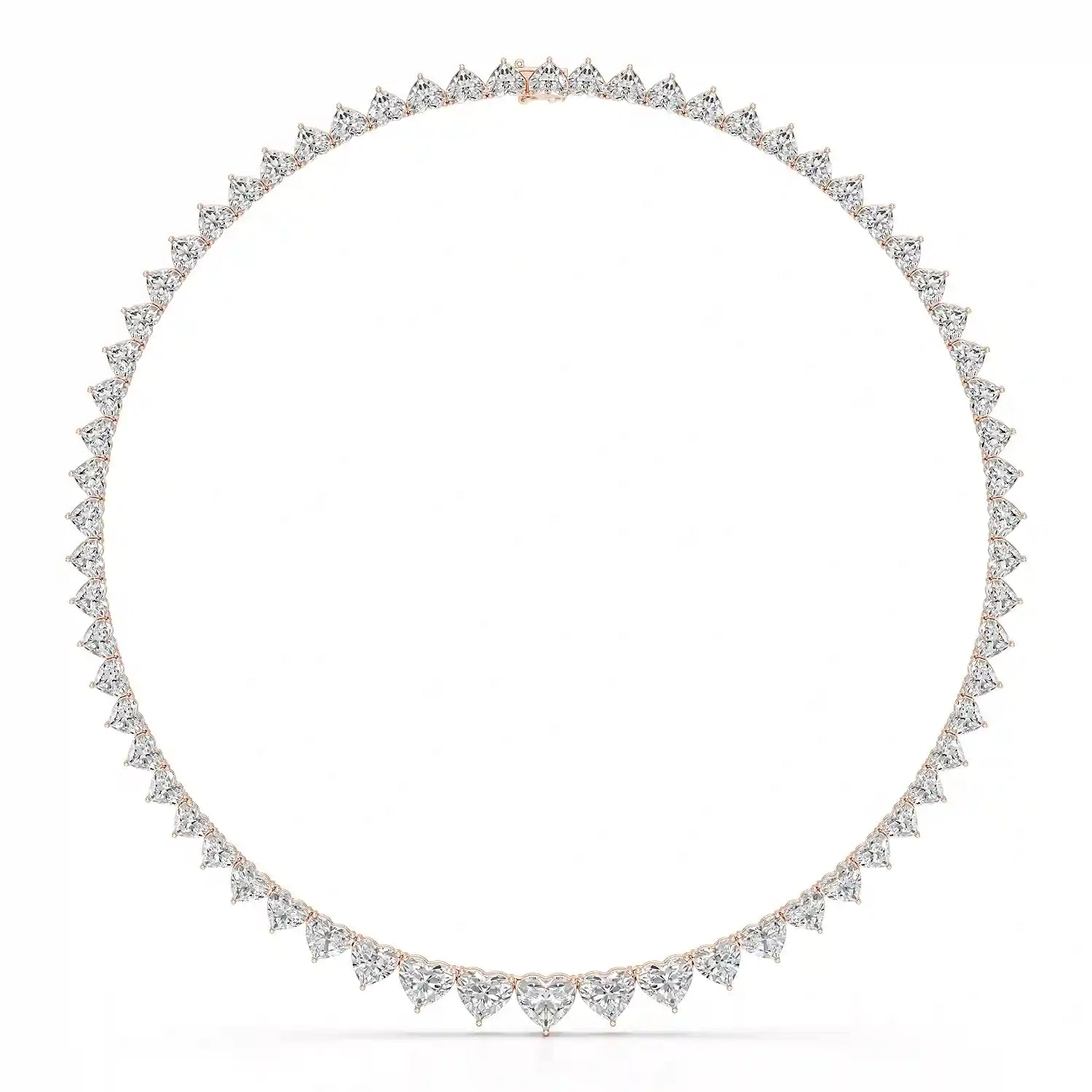 42.12 CT Lab Diamond Heart Cut Necklace