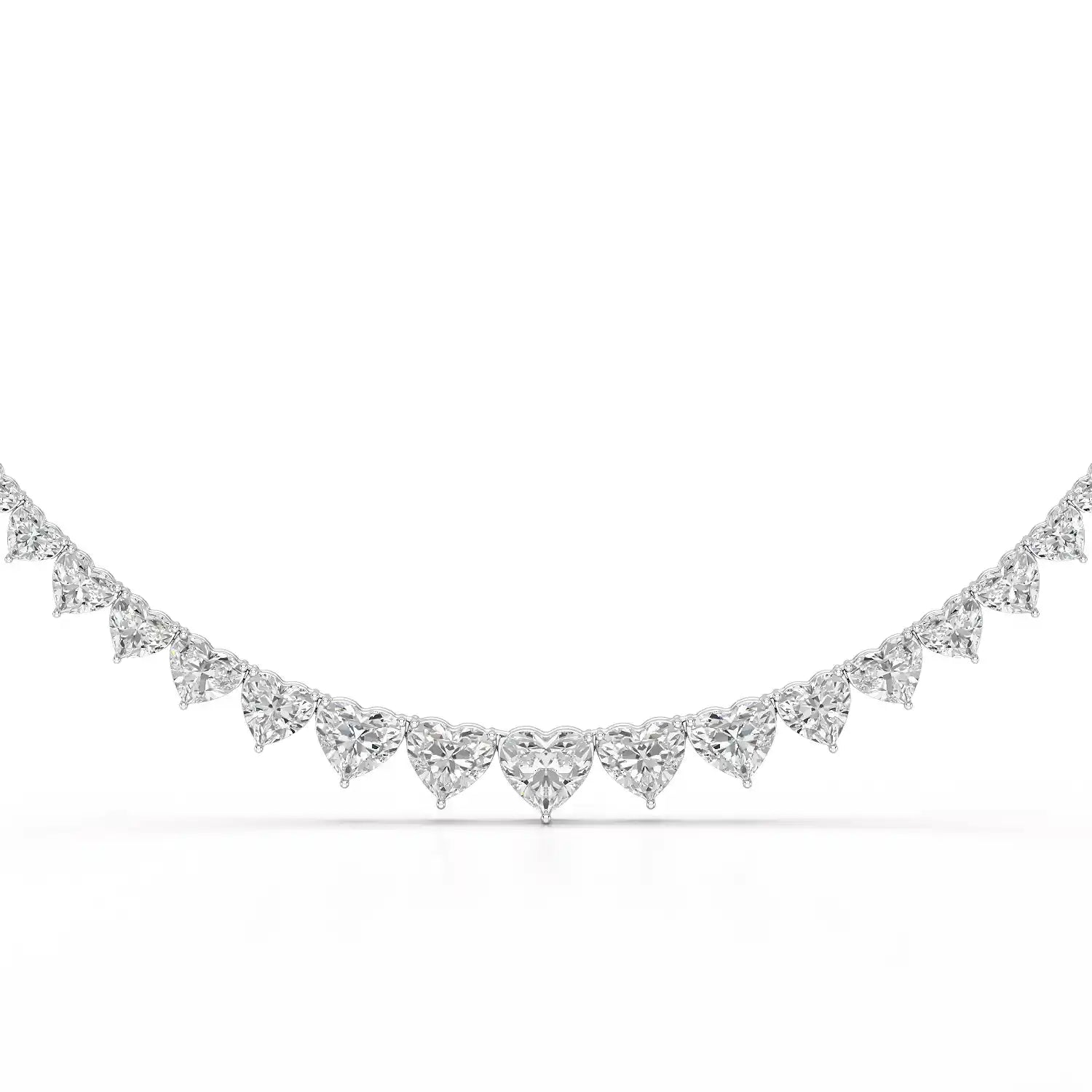 42.12 CT Lab Diamond Heart Cut Necklace