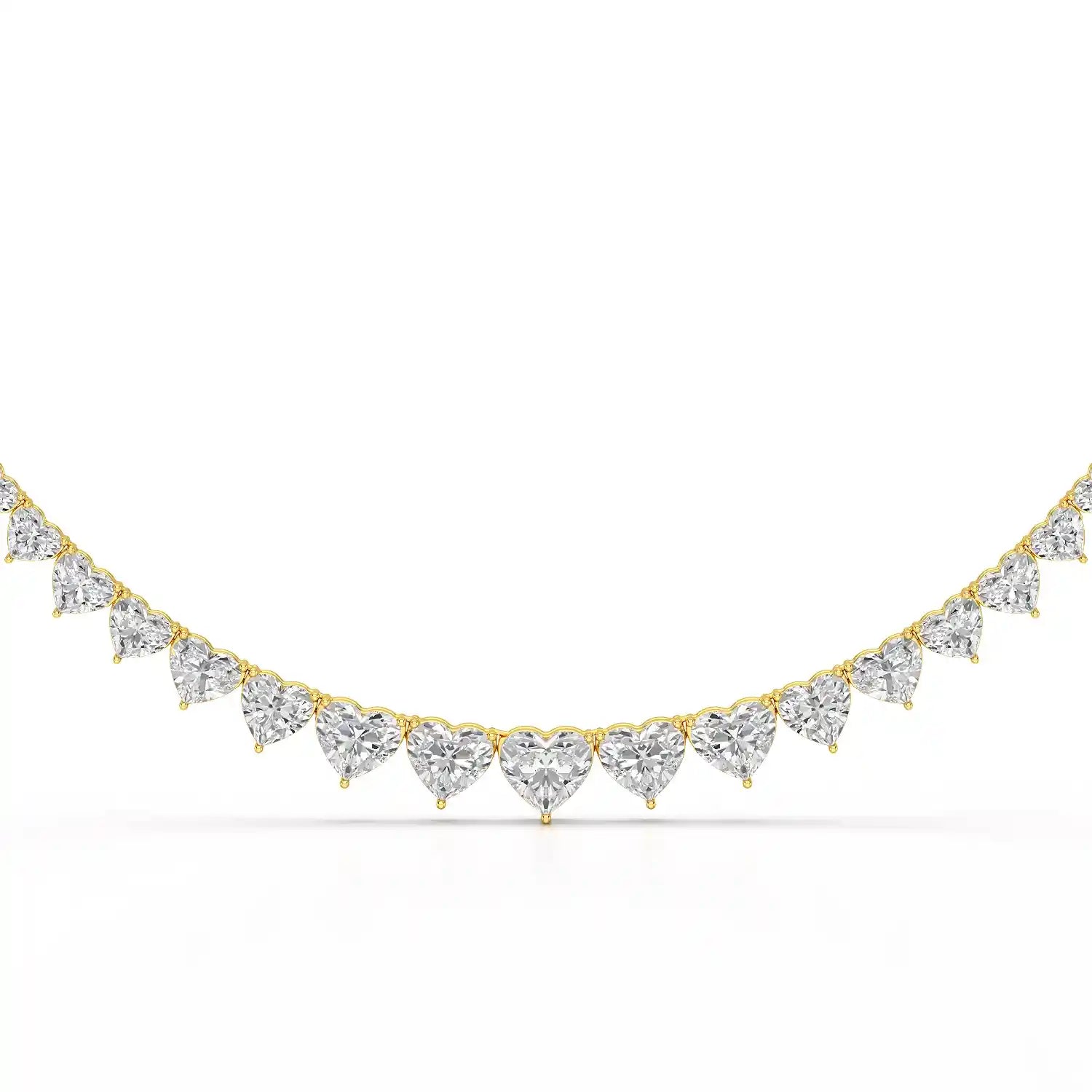 42.12 CT Lab Diamond Heart Cut Necklace