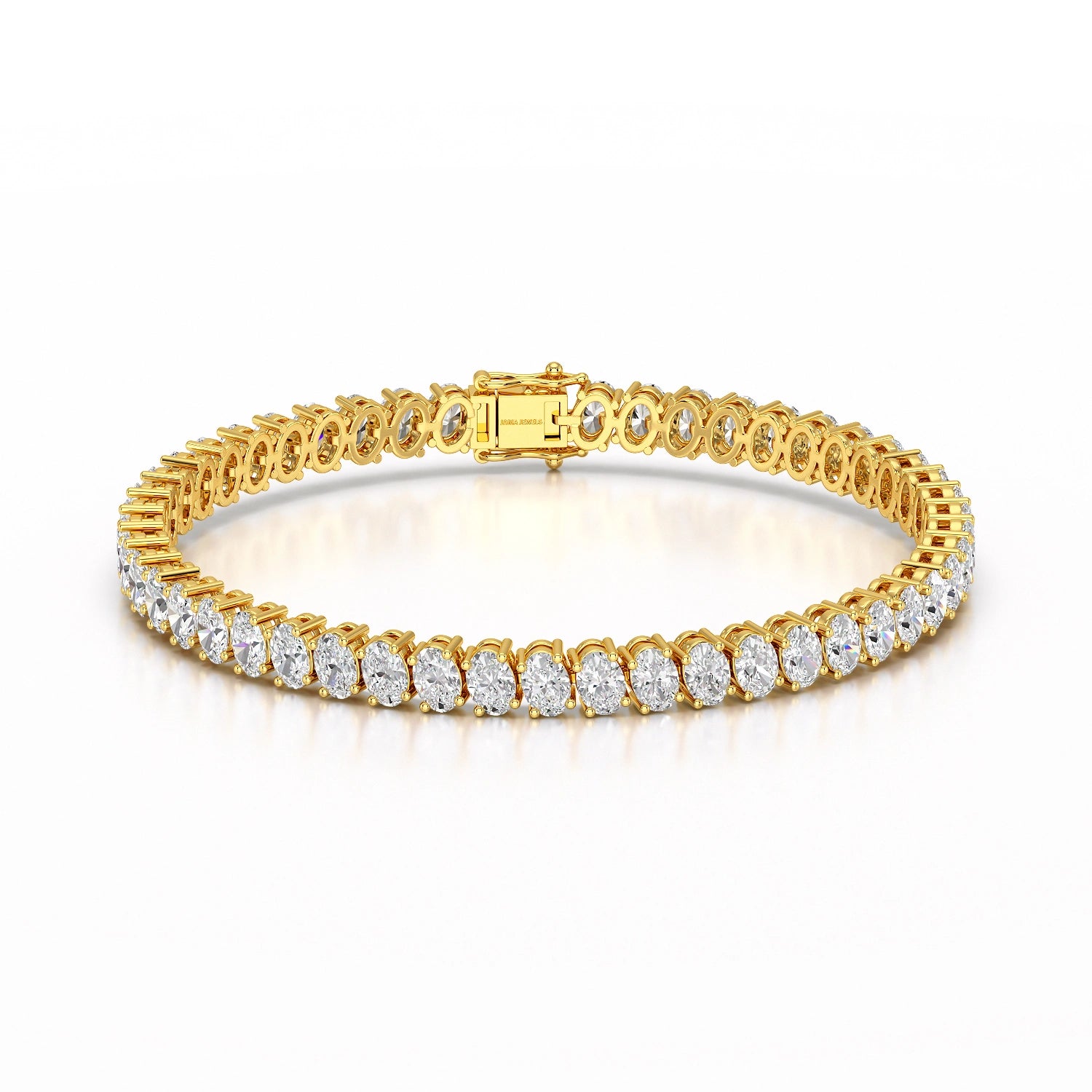 11.70 CT Oval Lab Grown Diamond Tennis Bracelet