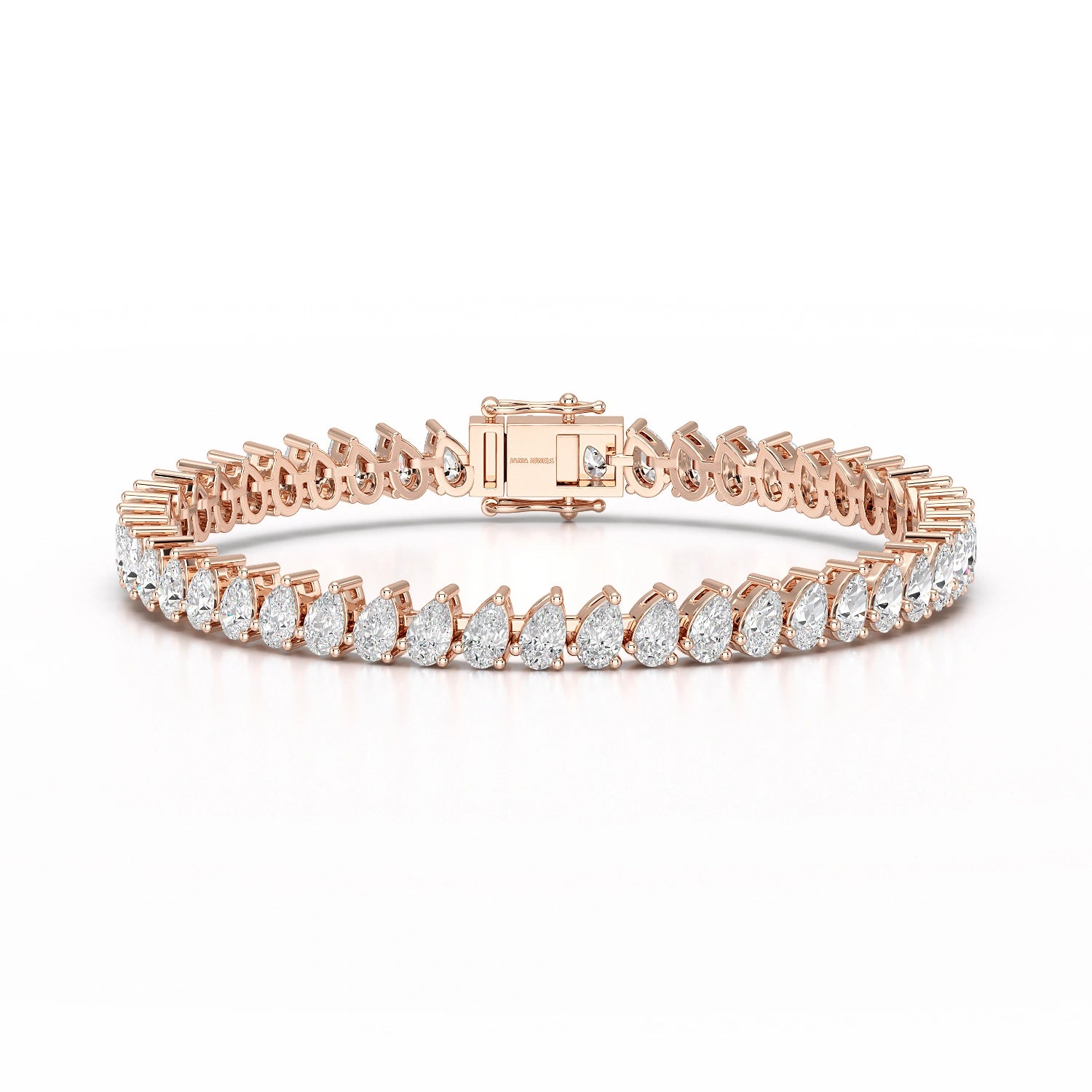 11.75 CT Pear Lab Grown Diamond Tennis Bracelet