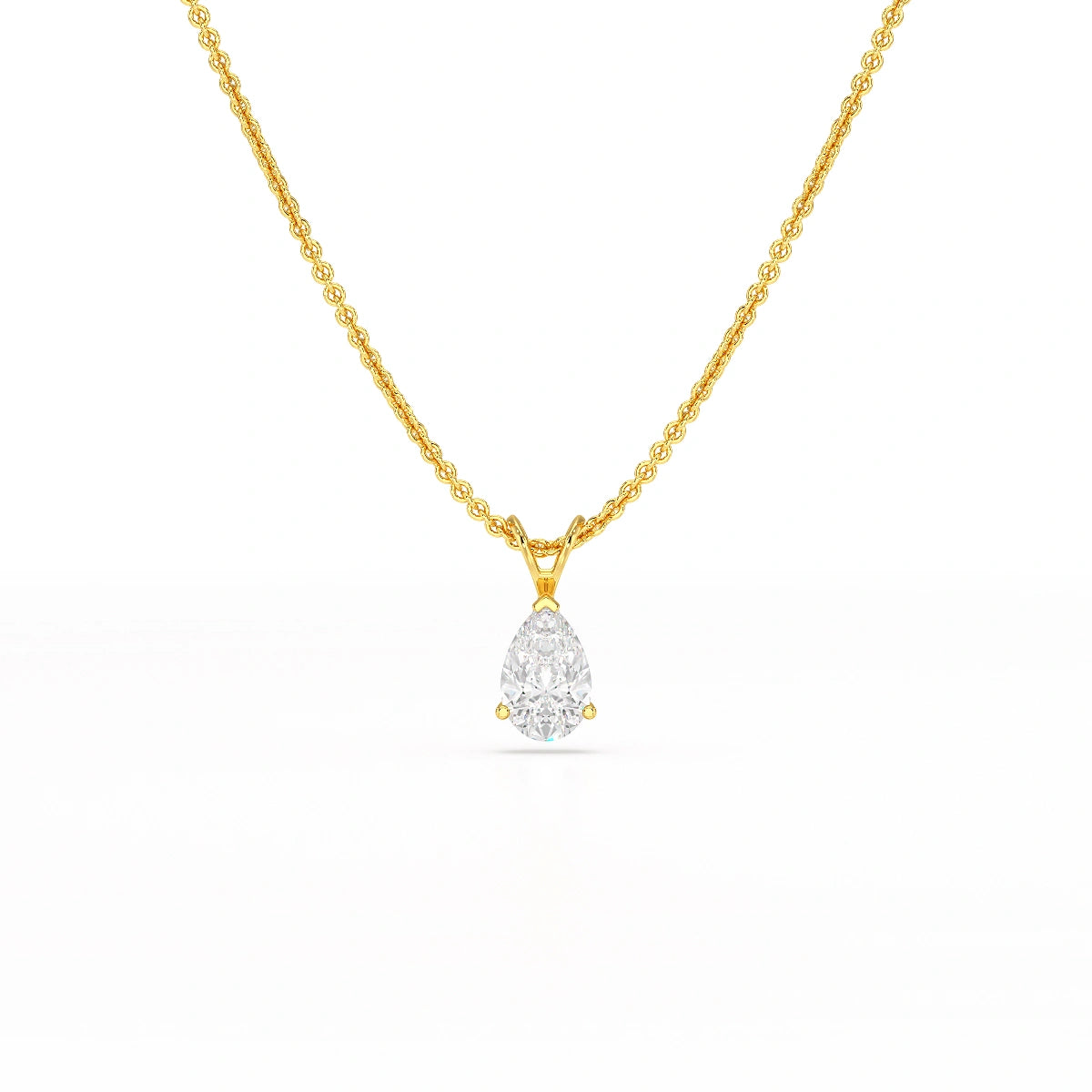 1 Carat Pear Shape Lab Diamond Pendant