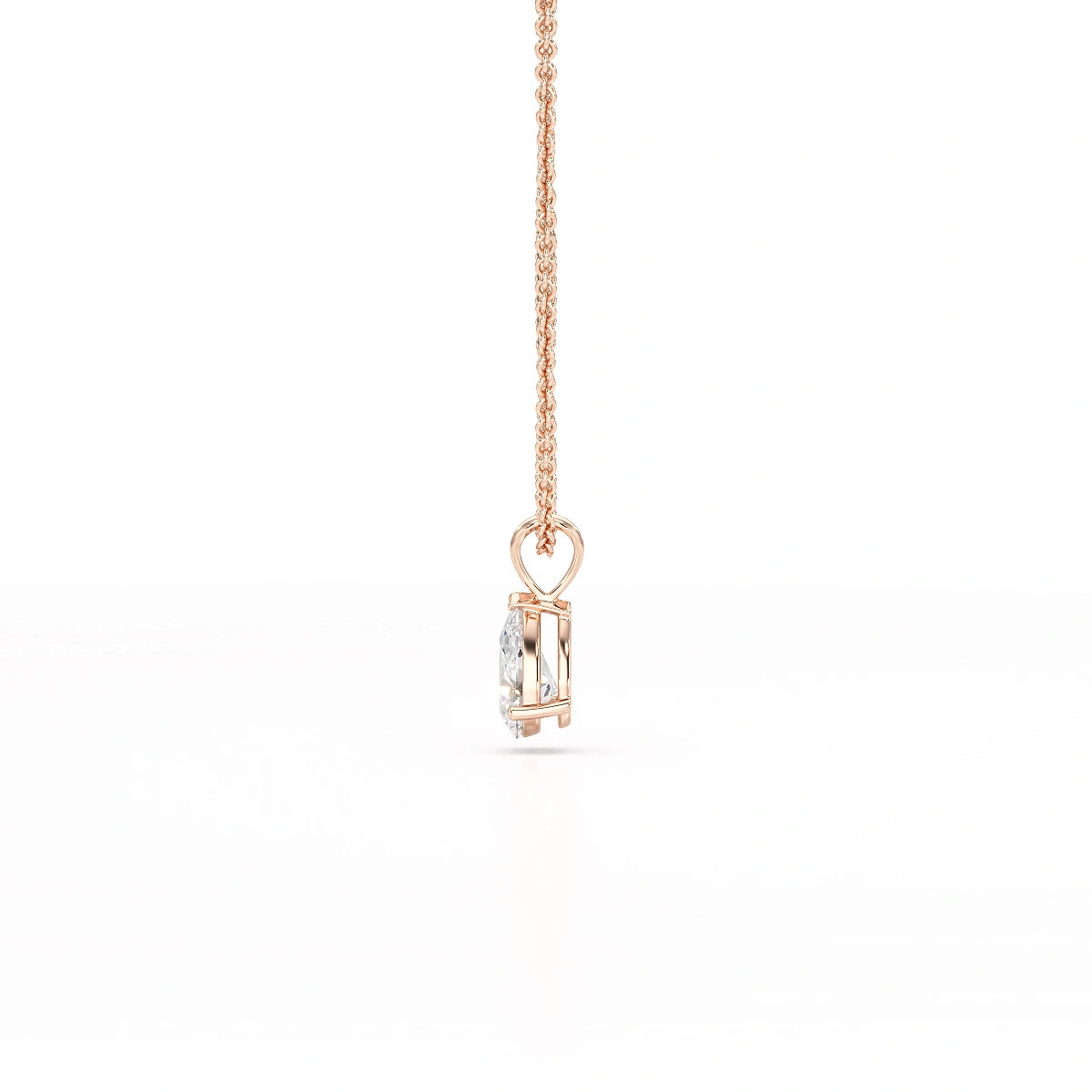 1 Carat Pear Shape Lab Diamond Pendant