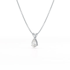 1 Carat Pear Shape Lab Diamond Pendant