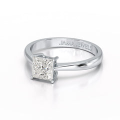 1 Ct Princess Cut Solitaire Lab Diamond Engagement Ring