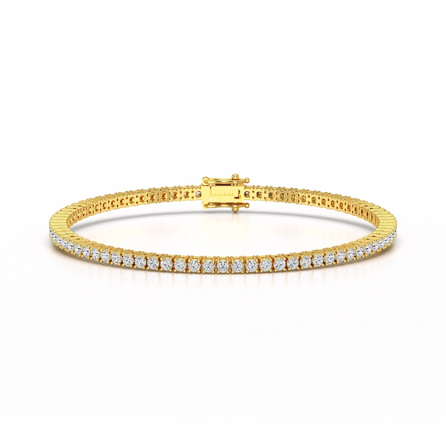 3.5 CT Round cut Lab Diamond Tennis Bracelet