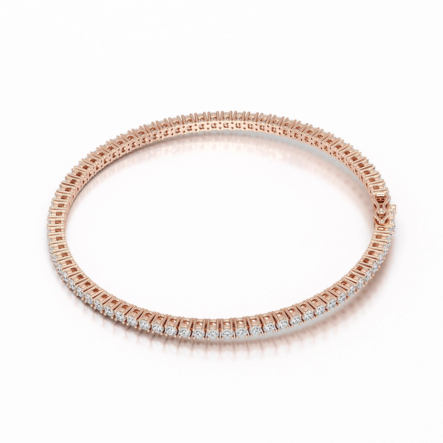 3.5 CT Round cut Lab Diamond Tennis Bracelet