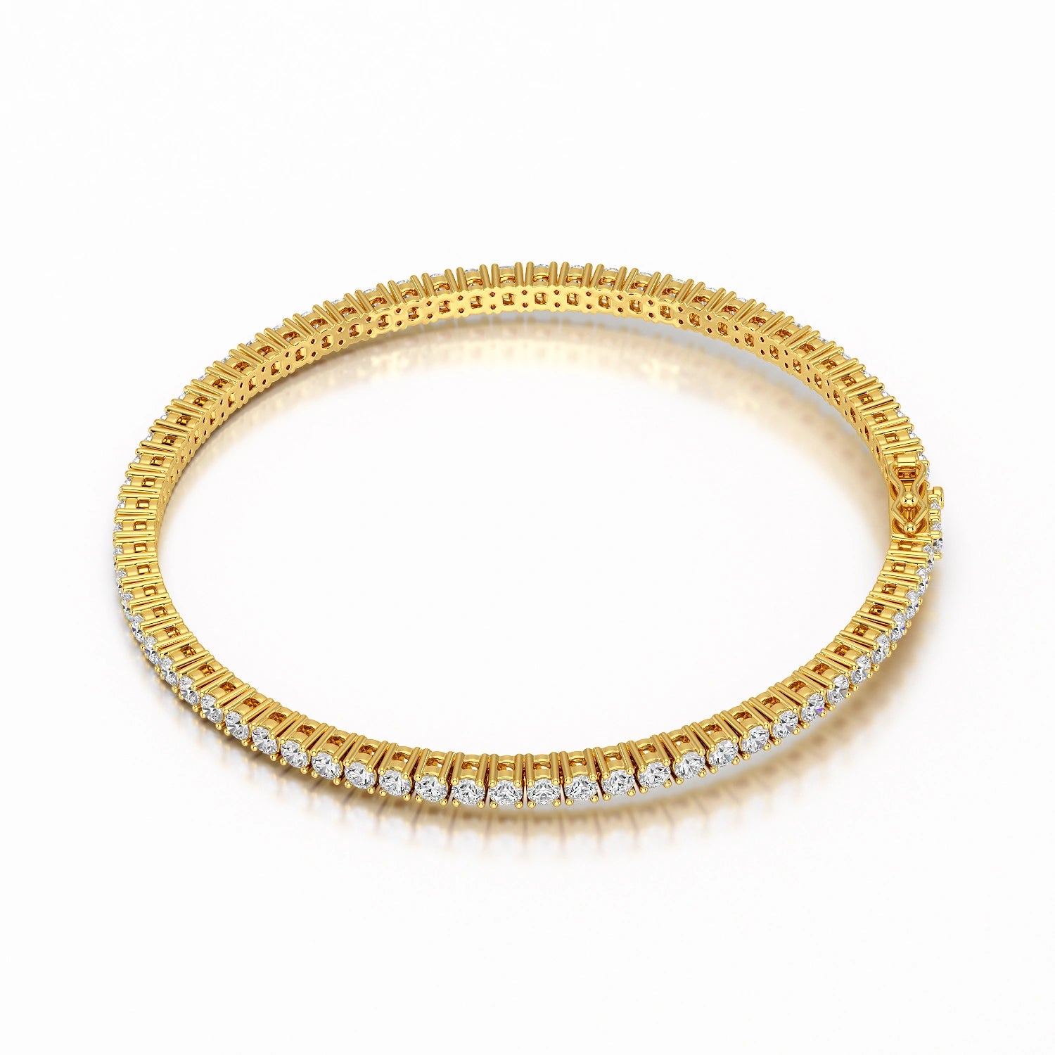 4.5 CT Round cut Lab Diamond Tennis Bracelet