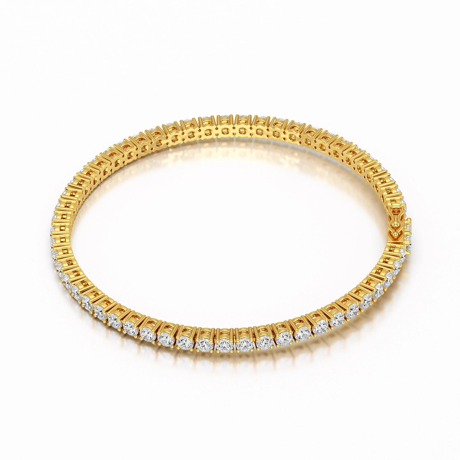 6.5 CT Round cut Lab Diamond Tennis Bracelet