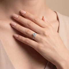 3 Stone Triangle Cut 1.03 CT Lab Diamond Ring