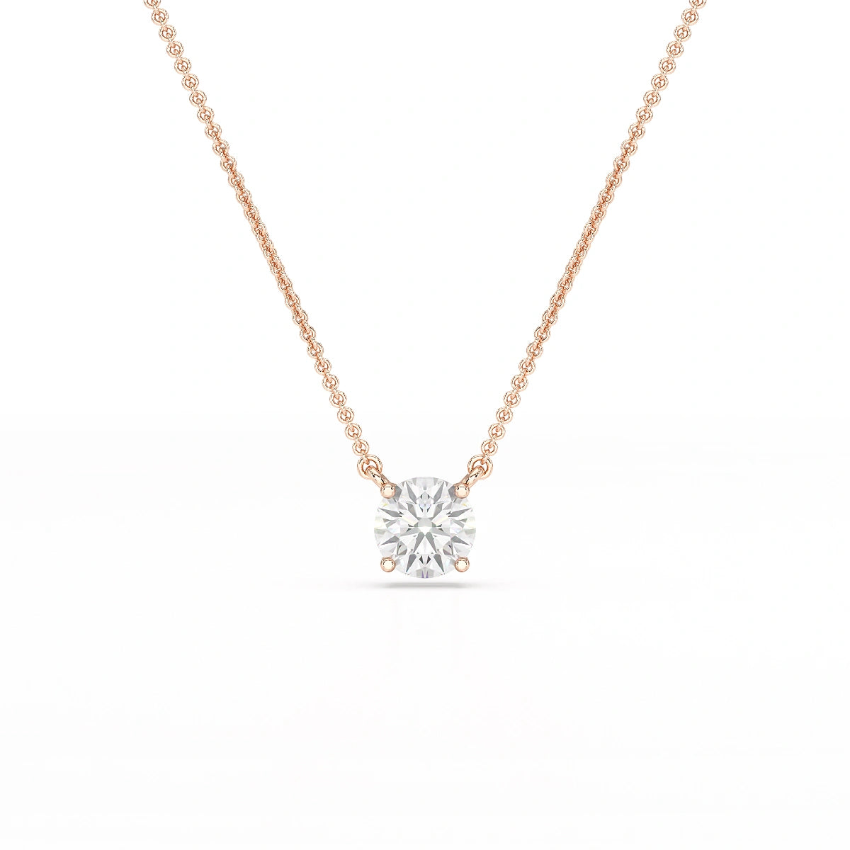 1 Carat Round Solitaire Lab Grown Diamond Pendant