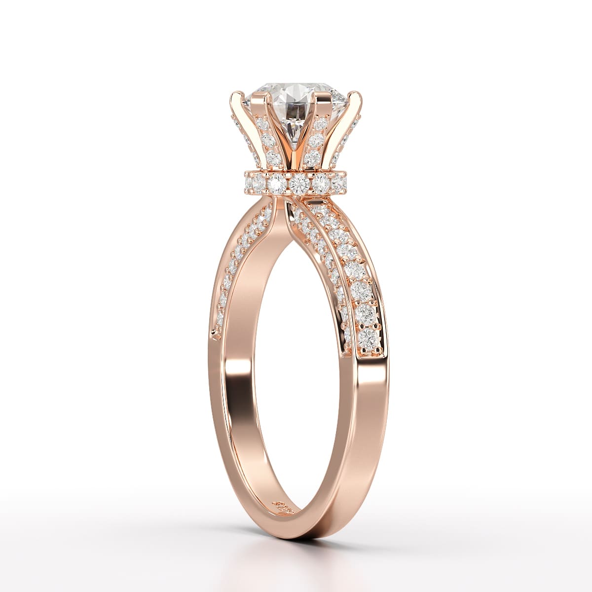 Round Lab Diamond 1.65 CT Simple Wedding Ring - Jama Jewels 