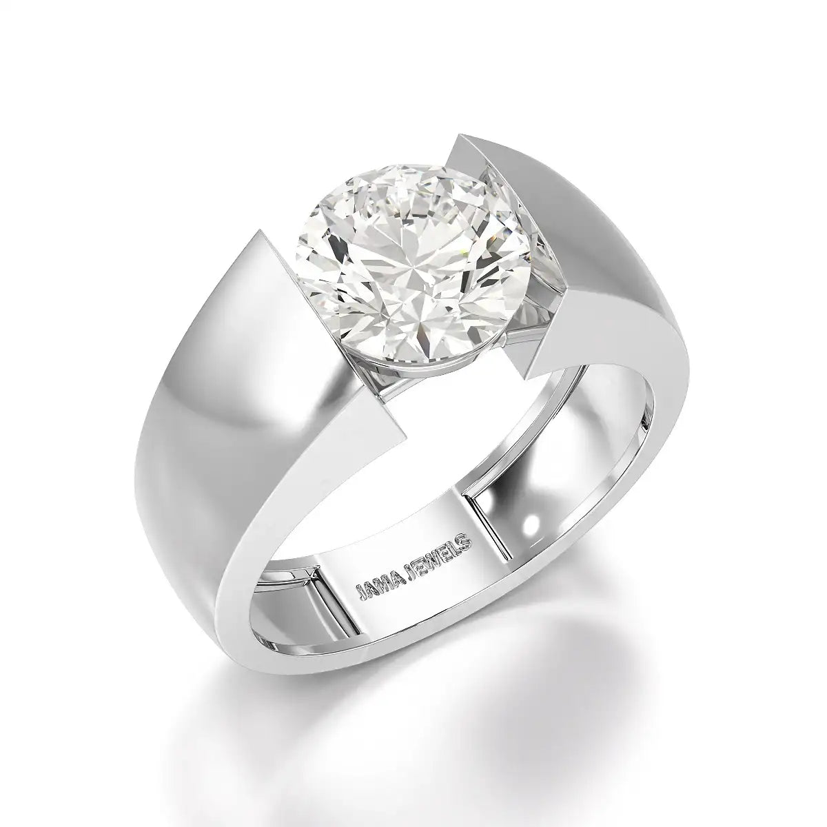 3 CT Round Cut Lab Diamond Men's Ring
