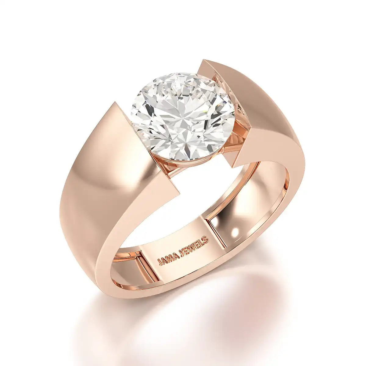 3 CT Round Cut Lab Diamond Men's Ring