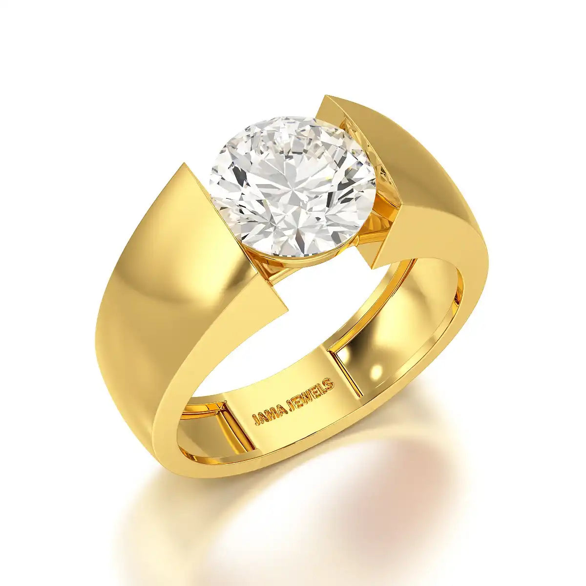 3 CT Round Cut Lab Diamond Men's Ring