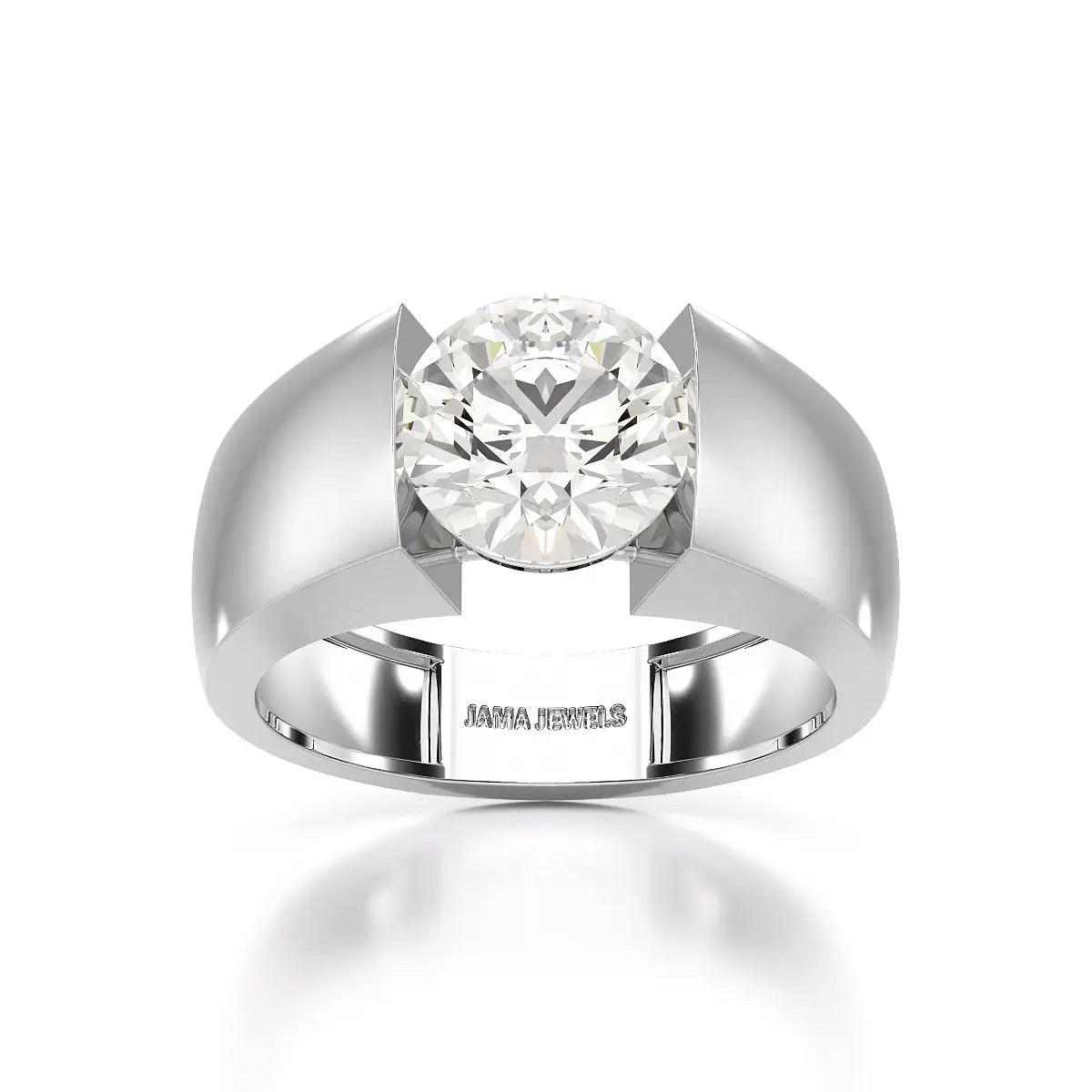3 CT Round Cut Lab Diamond Men's Ring