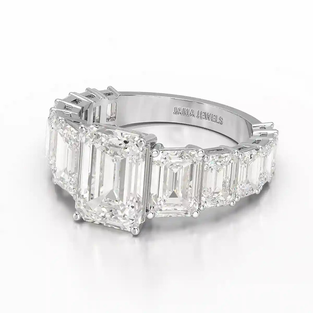 7.8 CT Emerald Shape Lab Diamond Ring